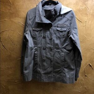 HURLEY WOMENS ARMY GREEN UTILITY JACKET SIZE M